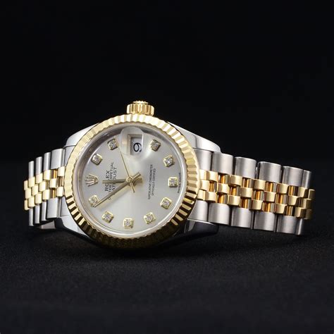 preowned ladies rolex stainless steel diamonds|used Rolex watches for sale.